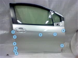 Front Right Door Assembly TOYOTA Vitz 2012 DBA-NSP130 6700152500 (PA98259299) 
