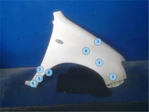 Right Fender Panel TOYOTA Probox Van 2017 DBE-NCP160V 5381152360 (PA110013856) 