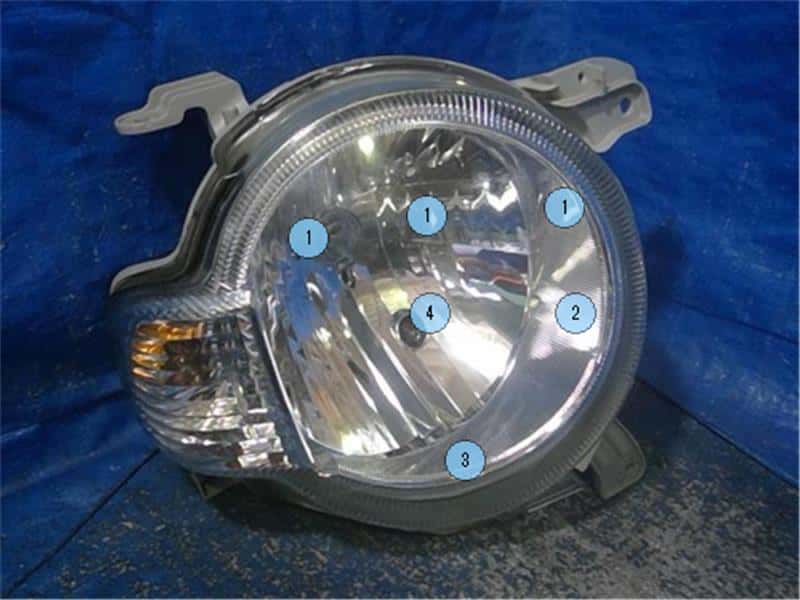 ◆Mira Cocoa 675S Left and Right Light Used]Left Headlight DAIHATSU Mira cocoa 2014 DBA-L675S - BE