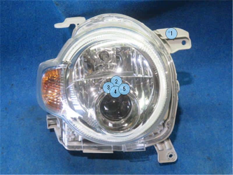 ◆Mira Cocoa 675S Left and Right Light Used]Left Headlight DAIHATSU Mira cocoa 2014 DBA-L675S - BE