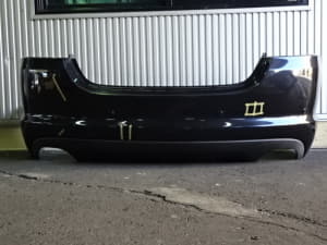 * ☆Jaguar XF, J05HA 2005 X250, Rear bumper, PEF MIDNIGHT black black (PA114047853) 