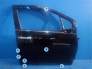 Front Right Door Assembly TOYOTA Vitz 2015 DBA-NSP130 (PA114093568) 