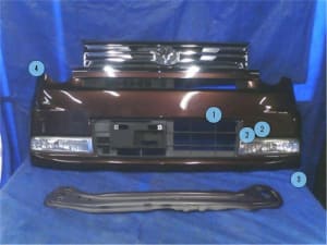 Front Bumper TOYOTA Pixisapace 2012 DBA-L575A 52119B2800D1 (PA114298575) 