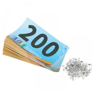 Multicolored with the safety pin for the 　 bibb number 7x4 inch 1-200 race contestant number marathon sports game competition runner with the PATIKIL durability (PA121869762) 