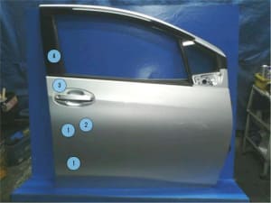 Front Right Door Assembly TOYOTA Vitz 2011 DBA-NSP130 6700152500 (PA121622293) 