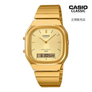 ! 　 one of two 100%P back 　 　 CASIO CLASSIC (Casio Classic) 　 　 CASIO Casio AQ-240EG-9AJF digital-analogue clock mens 　 Gold metal band everyday life waterproofing nostalgic Classic design required (PA123237993) 