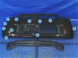 Front Bumper TOYOTA Pixisapace 2012 DBA-L575A 52119B2730D0 (PA70470263) 