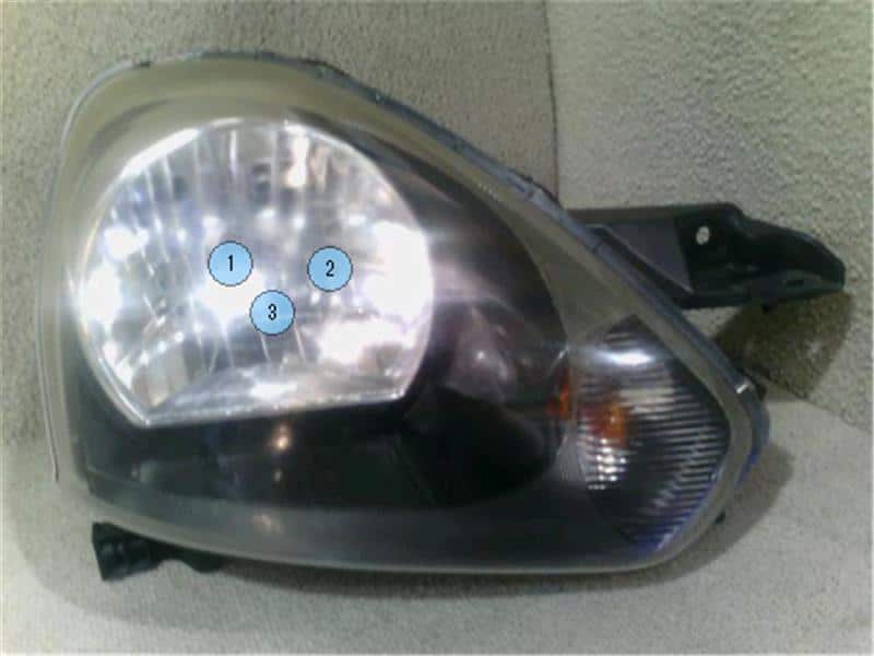 ◆Mira Cocoa 675S Left and Right Light Used]Mira Cocoa L675S Right headlight with levelizer Right