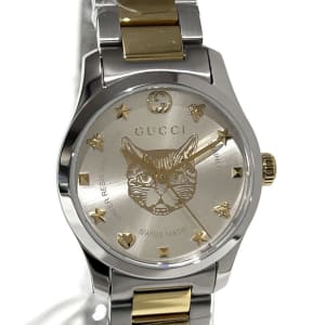 GUCCI GUCCI YA126596 126.5 G timeless quartz watch silver clockface combination stainless steel 　 cat cat hakohofu (PA124839058) 