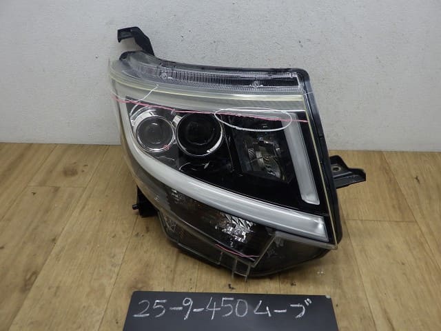 Used]Mira Cocoa L675S Left Headlight 15387689 - BE FORWARD Auto Parts