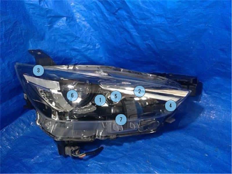 Used]CX-3 DKEFW Right Headlight DB3R51030J - BE FORWARD Auto Parts