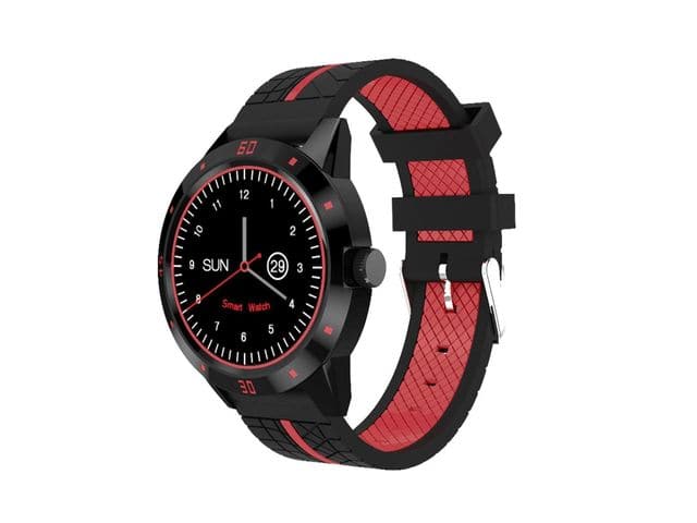 New]Diggro Bluetooth Smart Watch MTK2502C 128MB+64MB Android IOS support  (black red & silicon band) DI02 - BE FORWARD Auto Parts