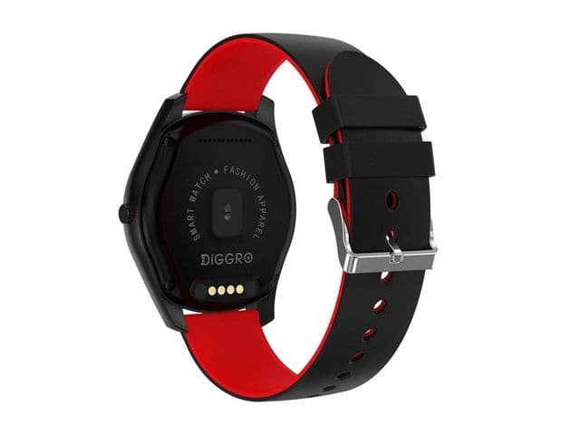 New]Diggro DI03 Smart Watch MTK2502C 128MB + 64MB waterproof Android IOS  support (black red & silicon band) - BE FORWARD Auto Parts