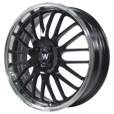 [New] Alloy Wheels 4pcs AW-205 18x5.5 45 100x4 XMIBK BLACK&POLISH - BE ...