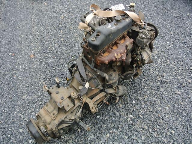 Used]Engine&Transmission 4JG2 2WD MT ISUZU ELF, NHR69C - BE