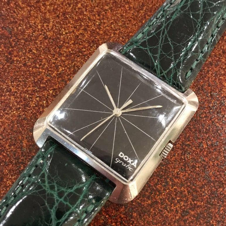 Used]DOXA Grafic black dial rolling by hand - BE FORWARD Store