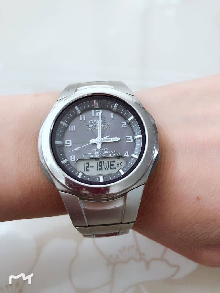Used T094 CASIO CASIO TOUGH solar WAVE CEPTOR electric wave WVA 400TJ 2730 watch BE FORWARD Store