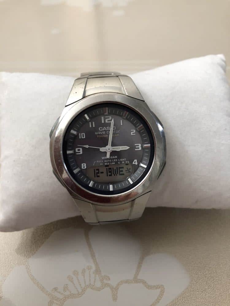 Used]T094 CASIO CASIO TOUGH solar WAVE CEPTOR electric wave WVA-400TJ 2730  watch - BE FORWARD Store