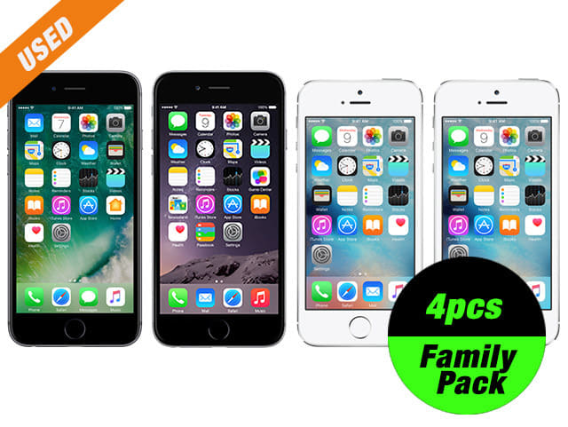 Apple iPhone 5s & iPhone 6 本体 2台セット iPhone Family Pack］iPhone6s 16GB Space Gray 1pc・iPhone6 16GB