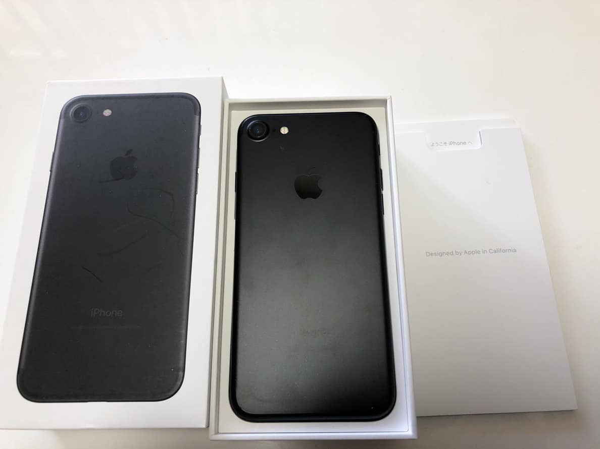 [Used]Equipped with all iPhone 7 iPhone AIPHONE 256GB jet black SIM-free  docomo 　 accessories