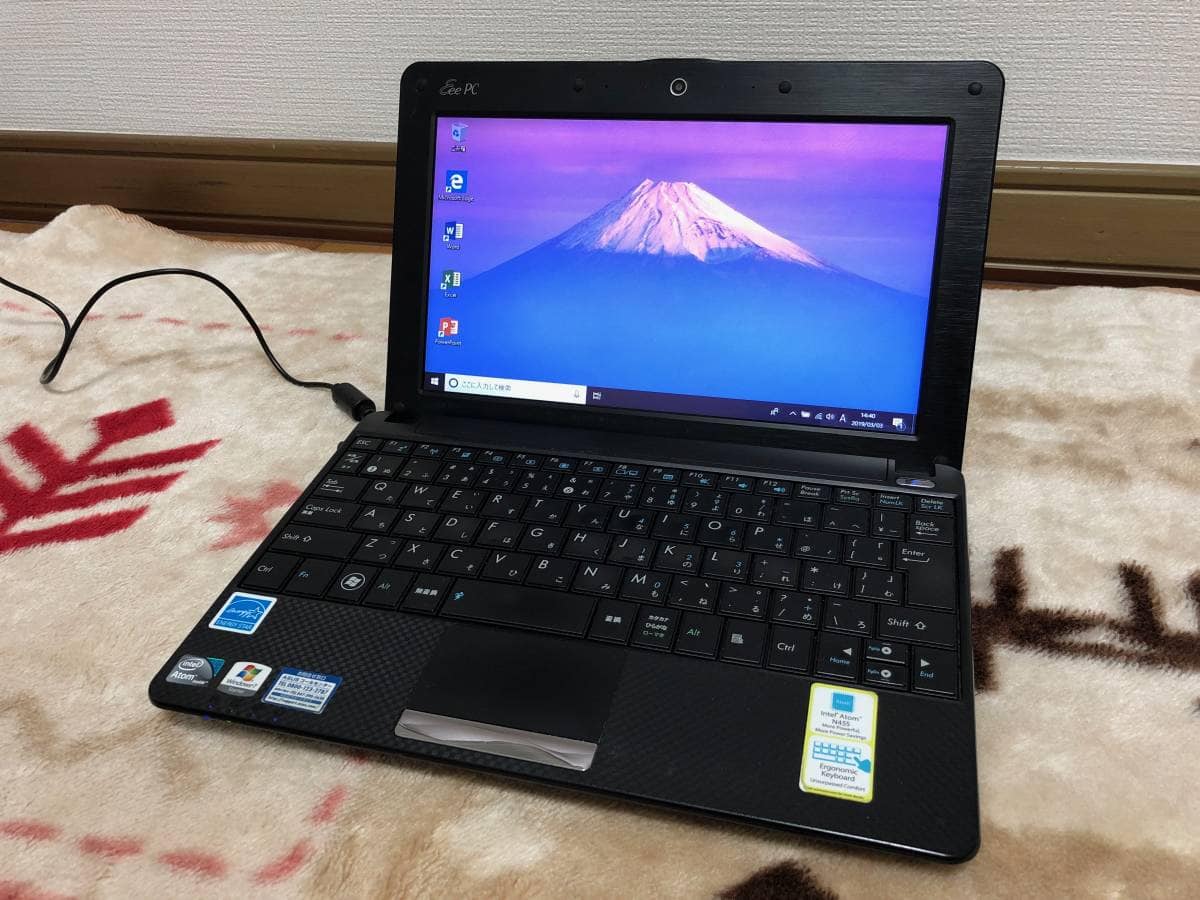Used]ASUS Eee PC 1001PXD Windows10 latest Office Highway Atom N455 250GB  10.1 inches Wi-Fi wireless LAN Word Excel PowerPoint beginner woman - BE  FORWARD Store