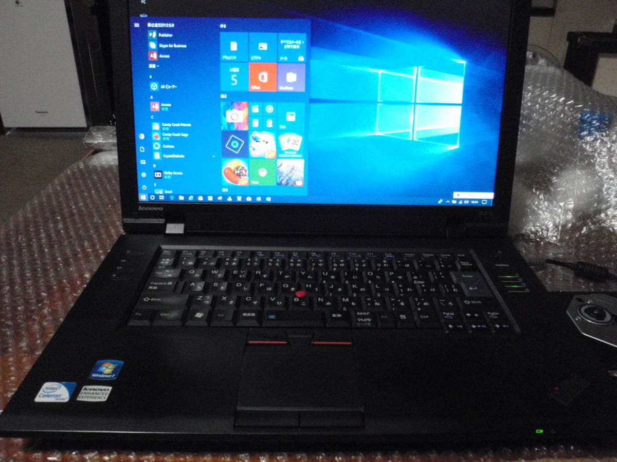 Used]NO, 2877： Lenovo SL510 Windows 10 Pro 64bit 250GBx4GB office