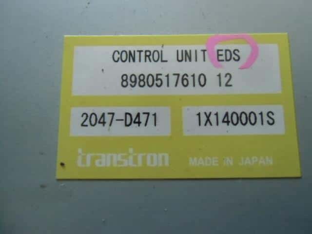 Used]Control Unit ISUZU ISUZU TRACTOR 2007 PJ-EXD52D6 8980517610 - BE  FORWARD Auto Parts