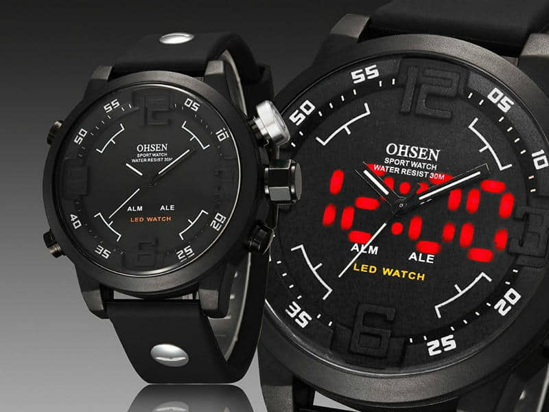 New OHSEN watch men sports watch armed forces multifunctional