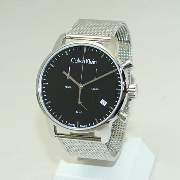 [New]Calvin Klein CK (Calvin Klein) clock watch K2G27121 silver/black breath chronograph men