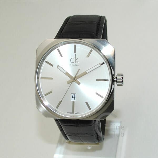[New]Calvin Klein CK (Calvin Klein) clock watch K.1R211.20 K1R21120 Solid solid leather black