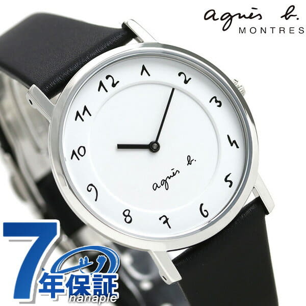 New]agnis b. clock Lady's Marcello FCSK930 agnes b. White X black
