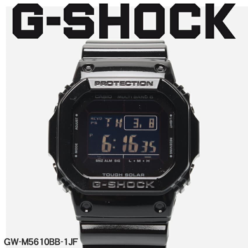 極美品G-SHOCK GW-M5610BB-1JF Grossy Black グロッシーブラック タフ 