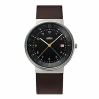 New BRAUN Men s Watch Black Silver Brown BN0142BKBRG BE FORWARD