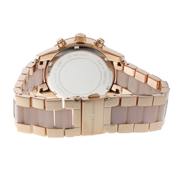New Michael Kors MICHAEL KORS Ritz Kurono RITZ quartz unisex watch MK6307 Rose gold Rose gold with a band adjuster BE FORWARD Store