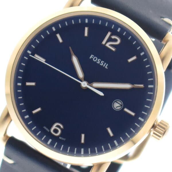 New fosshiru FOSSIL watch men Lady s FS5274 quartz navy navy with a band adjuster BE FORWARD Store