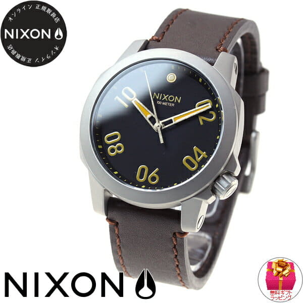 New Nixon NIXON Ranger 40 leather RANGER 40 LEATHER watch men Lady s black brown NA471019 00 BE FORWARD Store