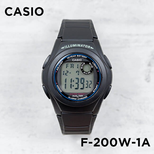 New]Black of the CASIO standard F-200W-1A watch men Lady's boy woman - BE  FORWARD Store