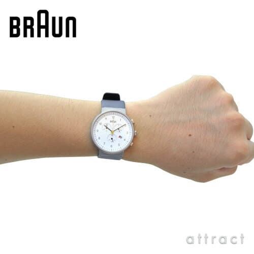 New BRAUN Men s Watch BNH0035WHBKG color white black chronograph Quartz Waterproof 5 standard atmosphere Dieter Rams BE FORWARD Store