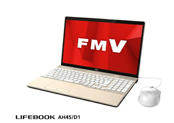 Fujitsu Lifebook AH45/D1 7世代i3 SSD256Gb New] FUJITSU FMVA45D1G Note LIFEBOOK AH45/D1 champagne gold [15.6