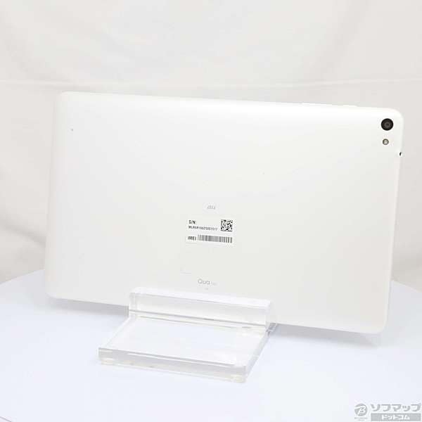 【中古美品】QUA tab AU HWT31 white Android クォアタップレッド 元ケース/専用ケース/護保フィルム/クリーナー/充電ケーブル付き タブレット au - Qua tab 02 HWT31 (au)  au