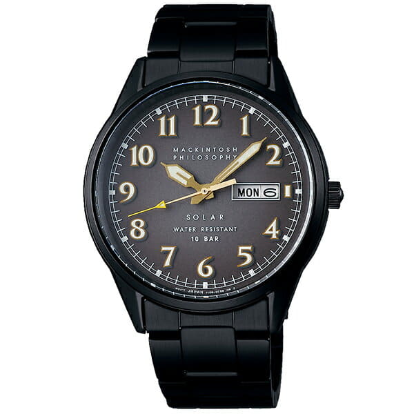 New]MACKINTOSH PHILOSOPHY solar stainless steel black metal FBZD703 for men  - BE FORWARD Store