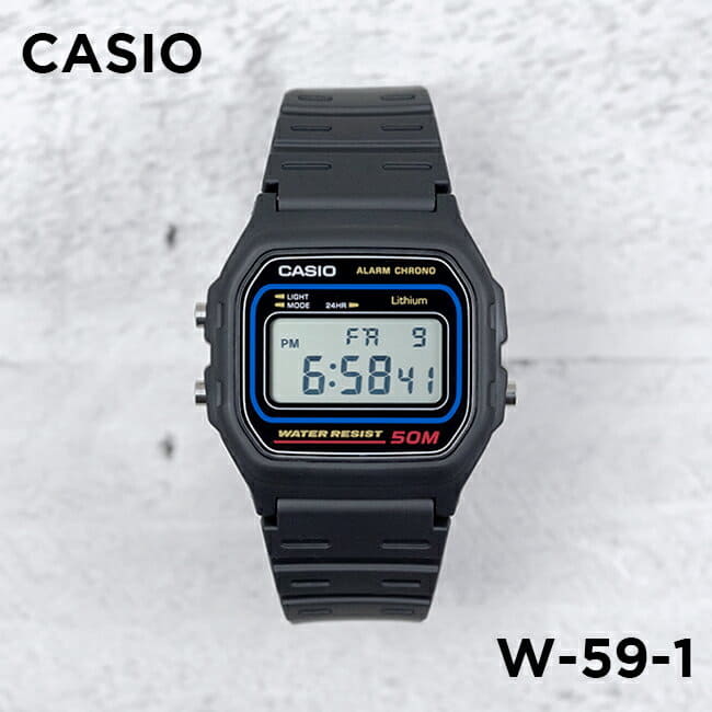New]Casio Unisex Kids Digital Date Standard Watch Black W-59-1 - BE FORWARD  Store