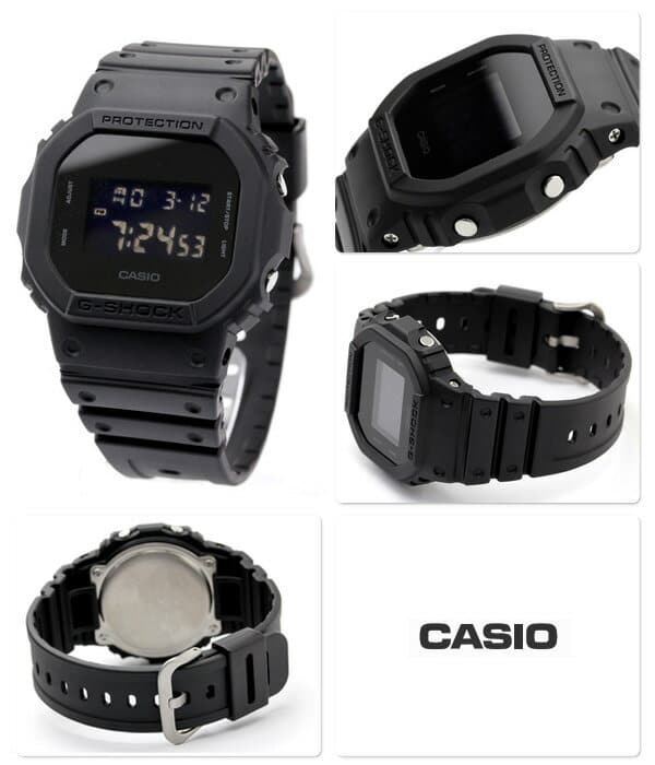 New]G-SHOCK black CASIO DW-5600BB-1DR watch Casio G-Shock solid colors oar  black clock - BE FORWARD Store