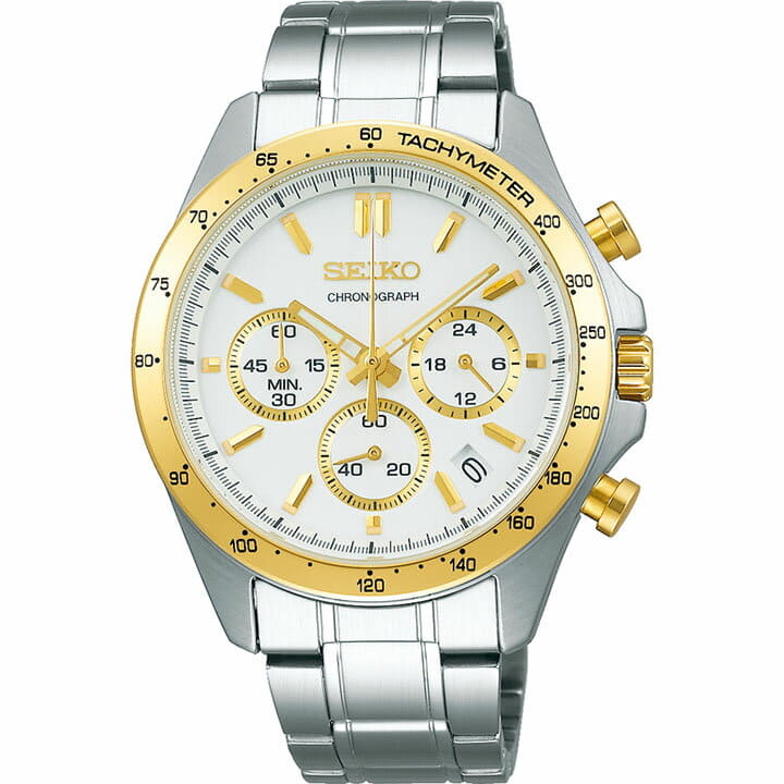 New] SEIKO SPIRIT Men's Watch metal chronograph quartz analog - BE