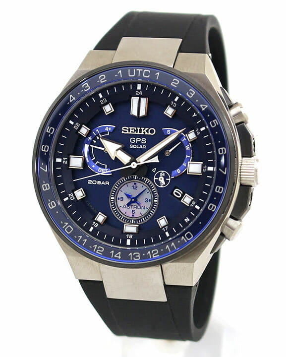 New] SEIKO ASTRON ass Tron 8X executive sports line SBXB167 men watch  urethane solar GPS satellite electric wave blue blue yellow lip pearl shell  domestic regular article sixtieth birthday gift - BE