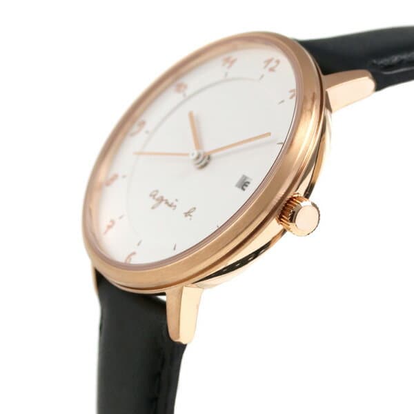 New]agnis b. clock Lady's FBSK946 agnes b. Marcello white X black