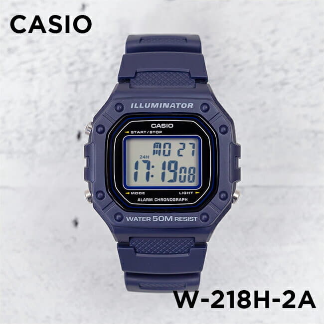 New]Casio Unisex Kids Digital Date Standard Watch Navy/Black 