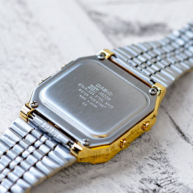 New]Casio Unisex Kids Digital Standard Watch Gold/Black A500WGA-1 - BE  FORWARD Store