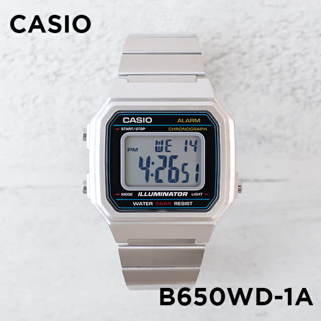 [New]Casio Men's/Women's/Kids Digital Standard Watch Date Silver/Black ...