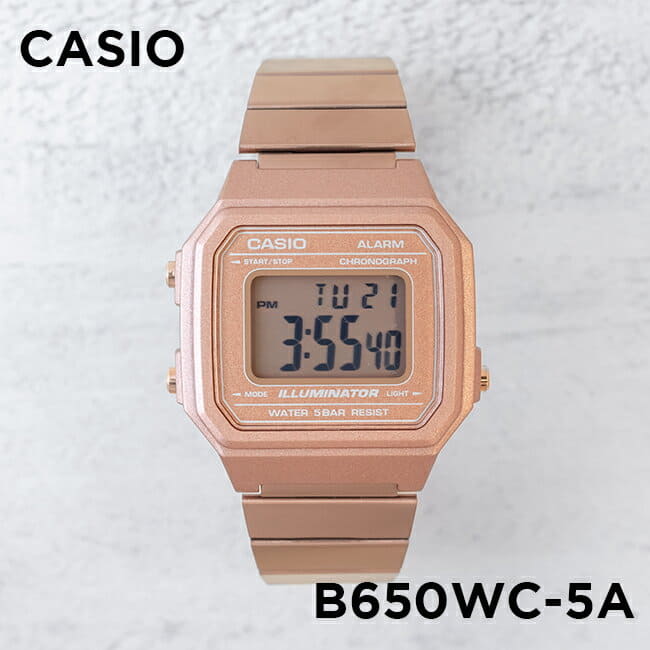 New]Casio Unisex Kids Digital Date Standard Watch Brown B650WC-5A - BE  FORWARD Store
